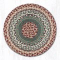 Capitol Importing Co 155 in Buttermilk  Cranberry Round Chair Pad 20413